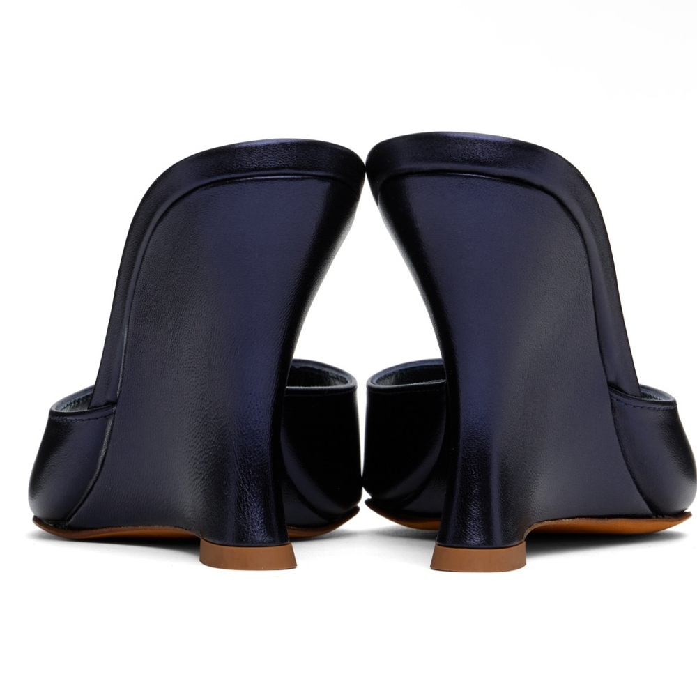MARYAM NASSIR ZADEH Navy Lido Wedge Heeled Sandals Size 6 NIB - Picture 2 of 5